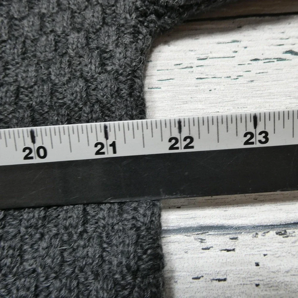 Aran Crafts Sweater Mens XL Gray Merino Wool Cable Knit 1/4 Zip Mock Neck Irish